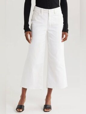 Good American White Denim - High Rise Palazzo Wide Leg - Size 31